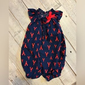 Baby girl Lobster romper